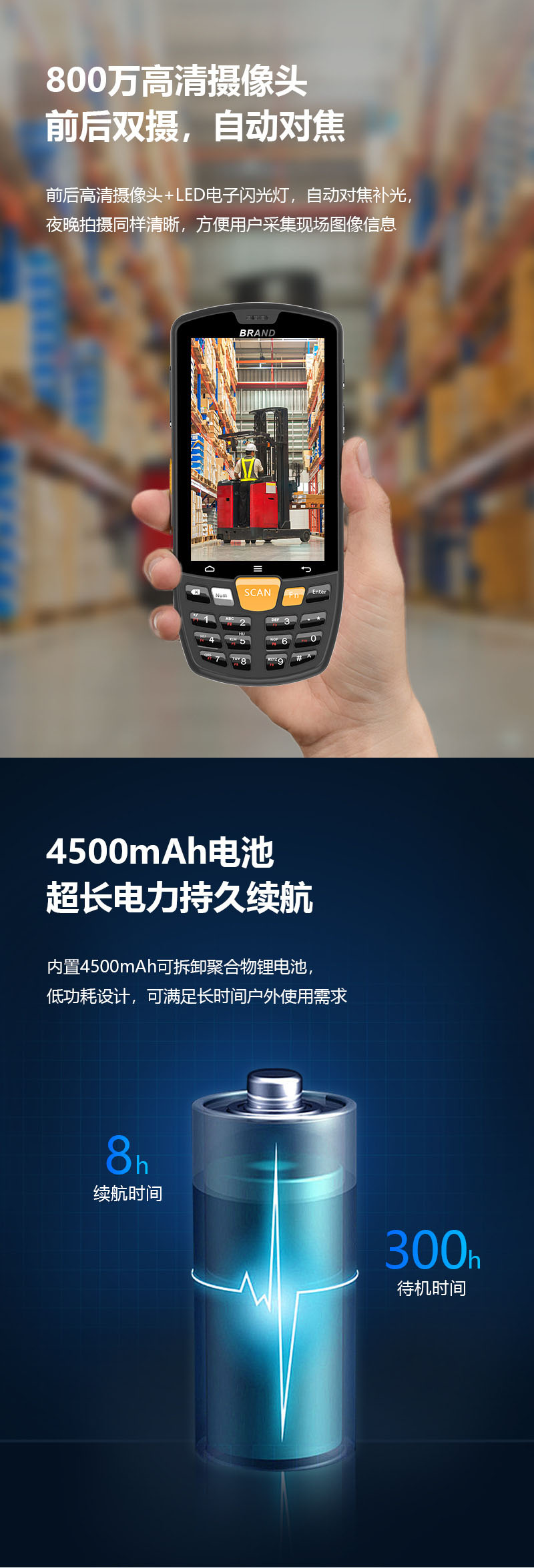 信联智能HD550盘点机PDA三防工业手持终端数据采集器安卓手持机制造EMS电商仓储供应PDA智能手持终端安卓12数据采集器条码扫描手持机安卓盘点机